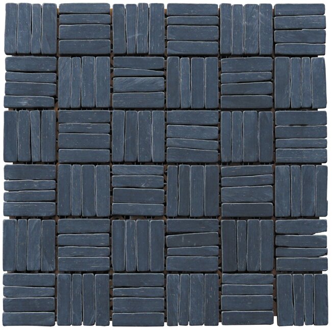 LS016-G Quartzite Alternate Pattern Mosaic - Green