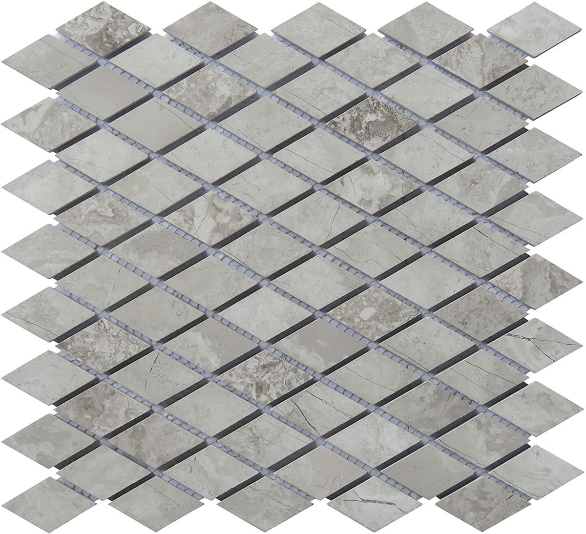 NS021-A Limestone Diamond Mosaic - Grey