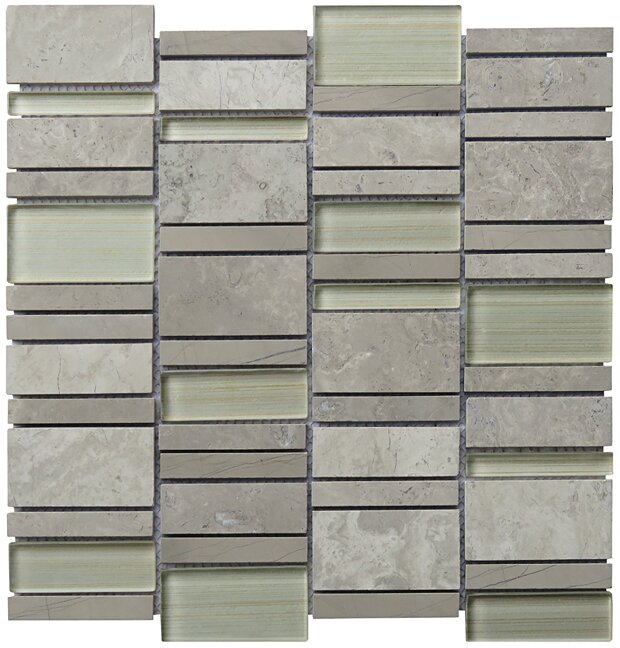 NS021-F Limestone Linear Glass Blend - Grey