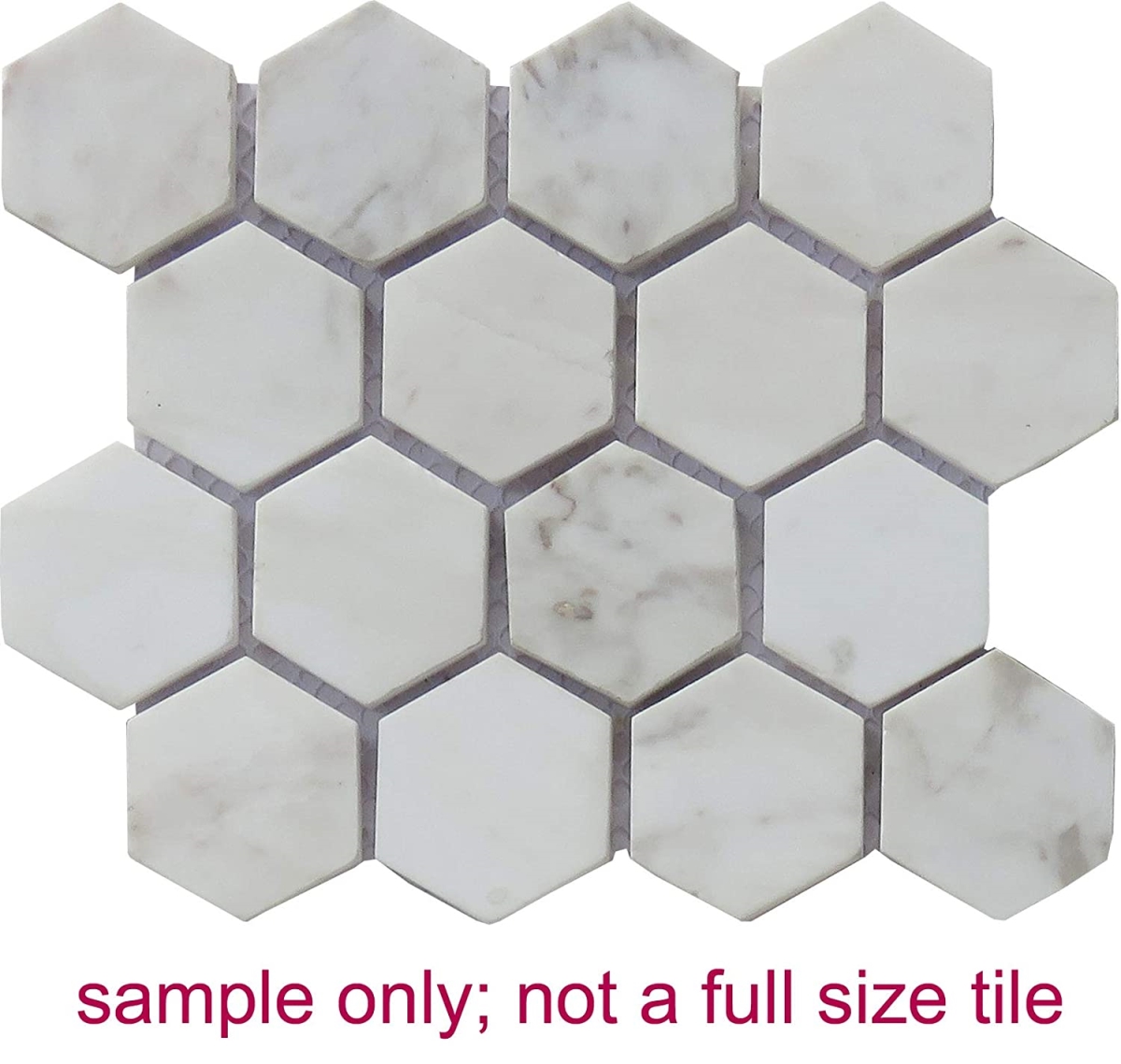 1.25 x 1.25 in. Travertine Stone Hexagon Mosaic