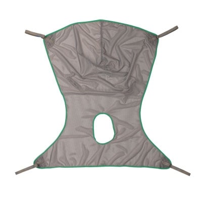 Picture of Invacare 2451099 Comfort Net Sling with Commode, Gray with Green Binding - Large