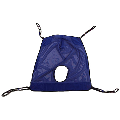 Picture of Invacare R141 Full Body Mesh Sling with Commode Opening, Blue with Black Binding - 2XL