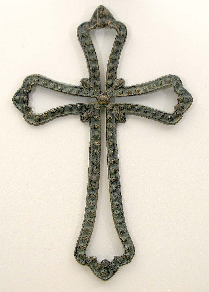 Picture of IWGAC 049-16971 Cast Iron Open Cross in Verdigris