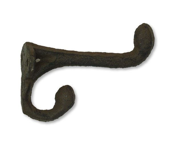 Cast Iron Wall Hook, Set of 6 - Brown