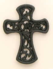 Small Cast Iron Love Cross