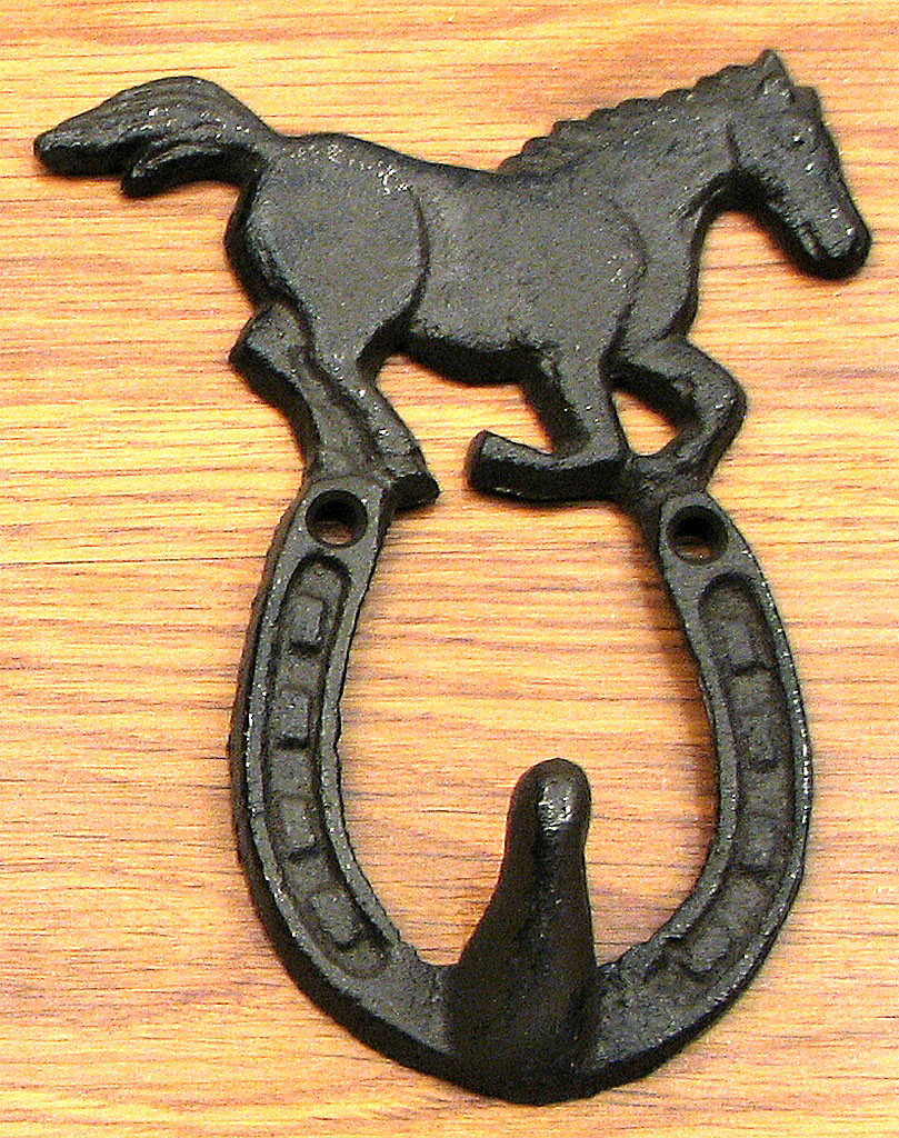 Horse on Horseshoe Hook, Set of 6