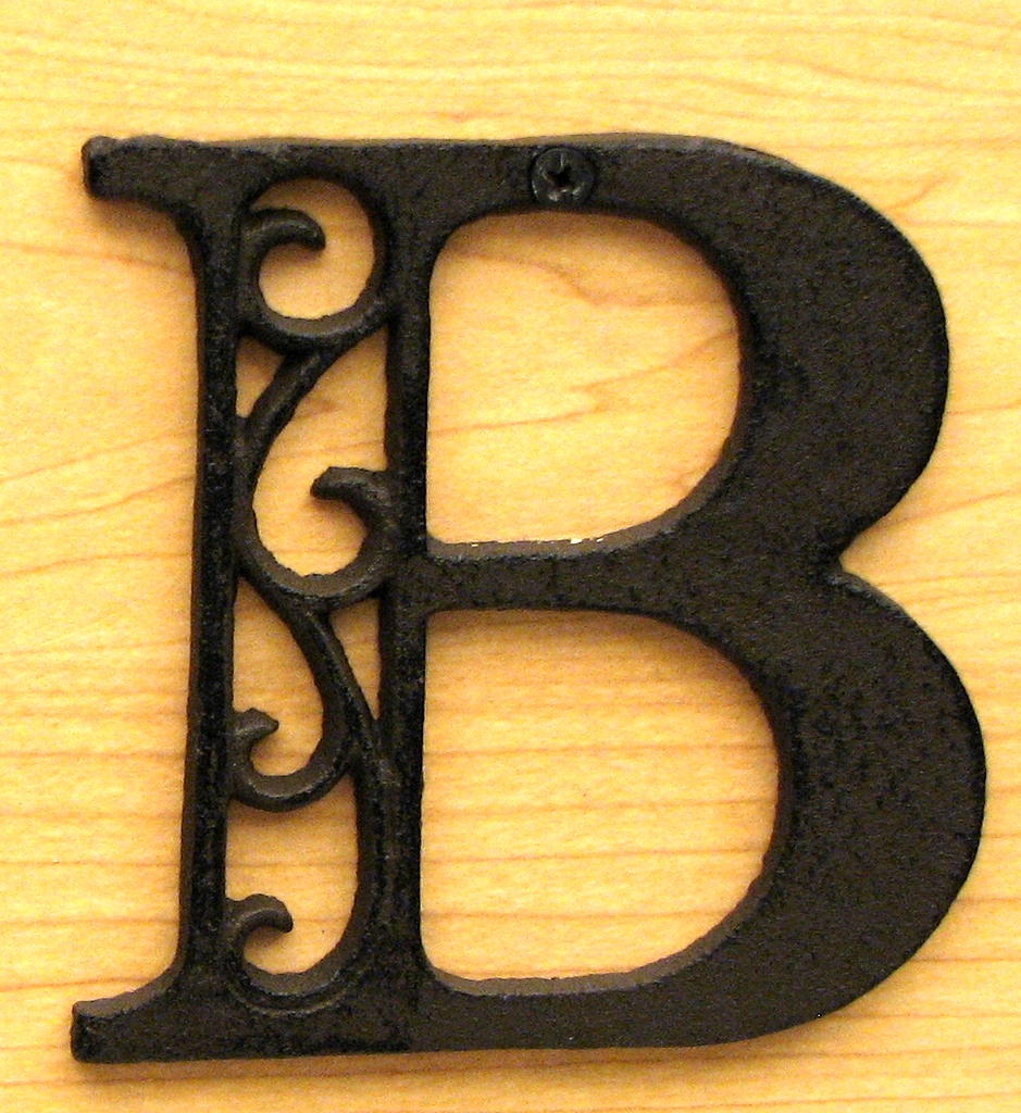 Cast Iron Alphabet Letter B