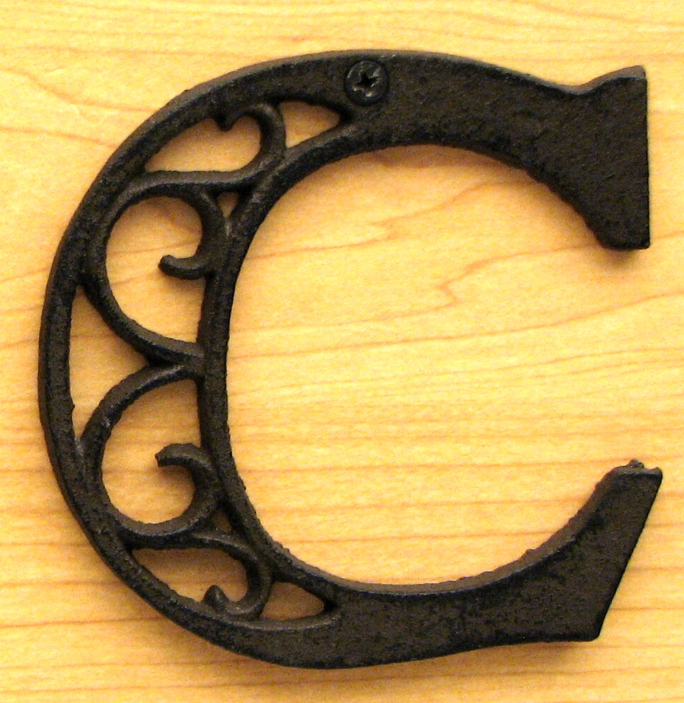 Cast Iron Alphabet Letter C