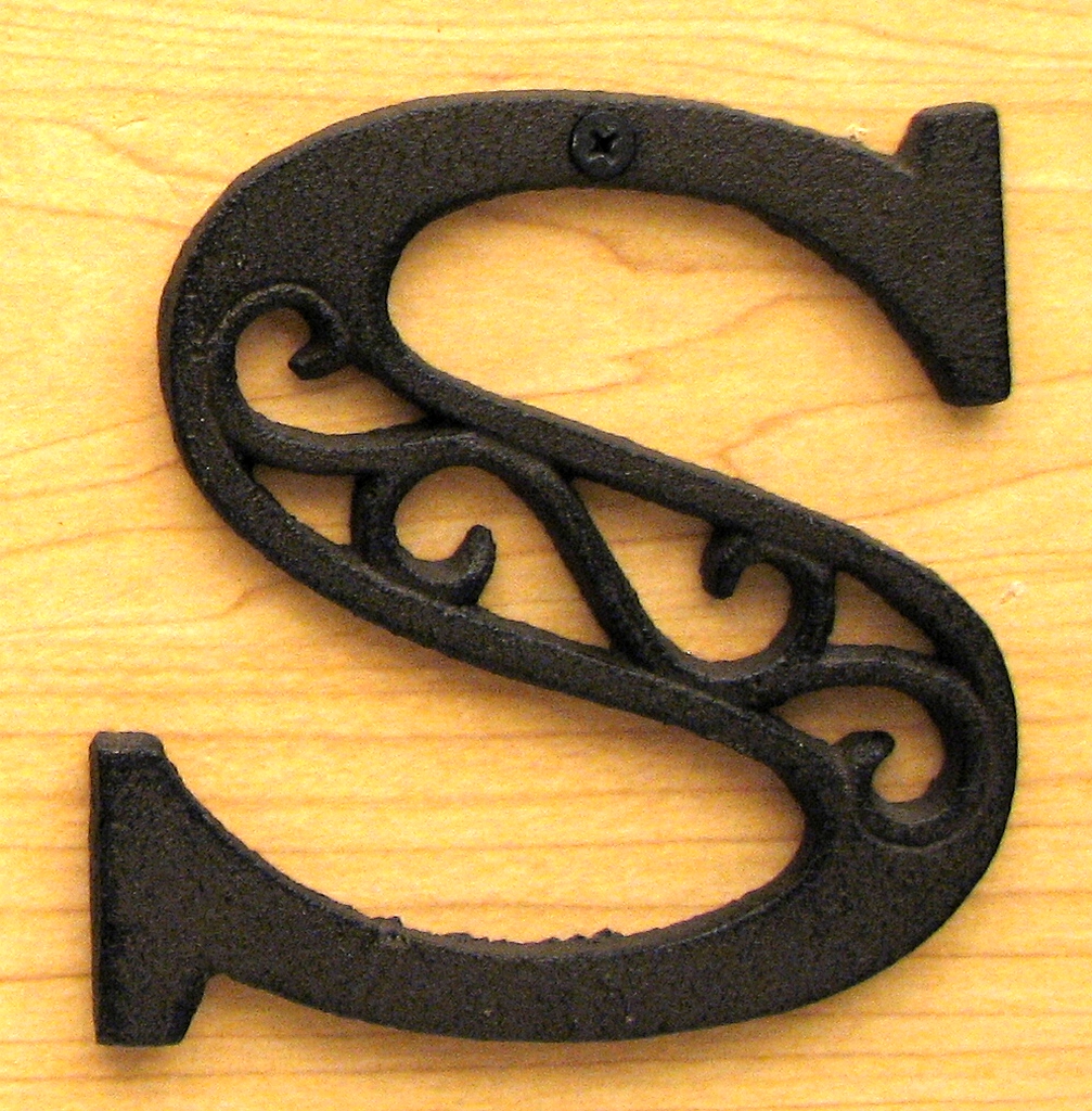 Cast Iron Alphabet Letter S