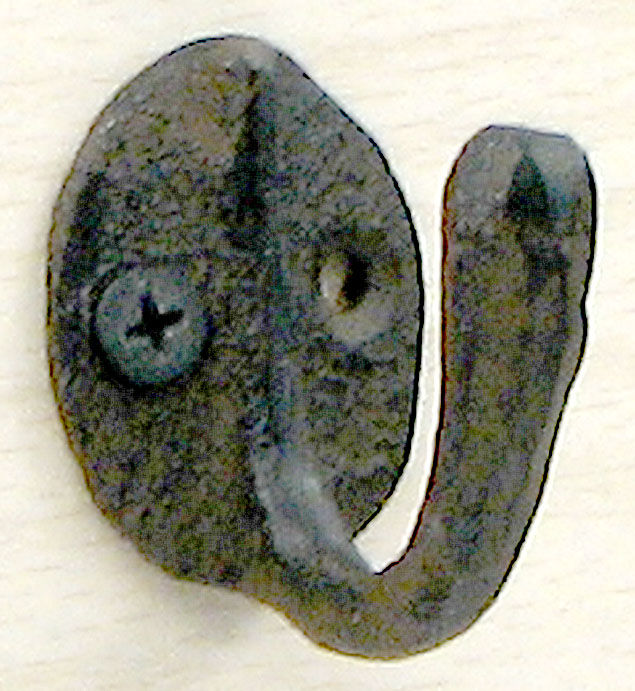 Small Cast Iron Robe Coat Hook - Set of 12