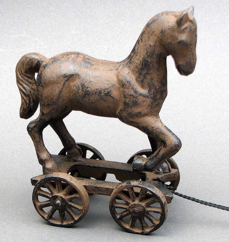 Picture of IWGAC 0170J-13603 Horse Pull Toy on Wheels