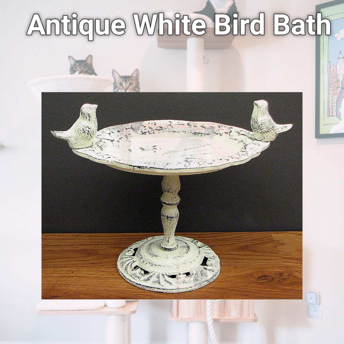 Picture of IWGAC 0184J-0170-W Antique White Bird Bath