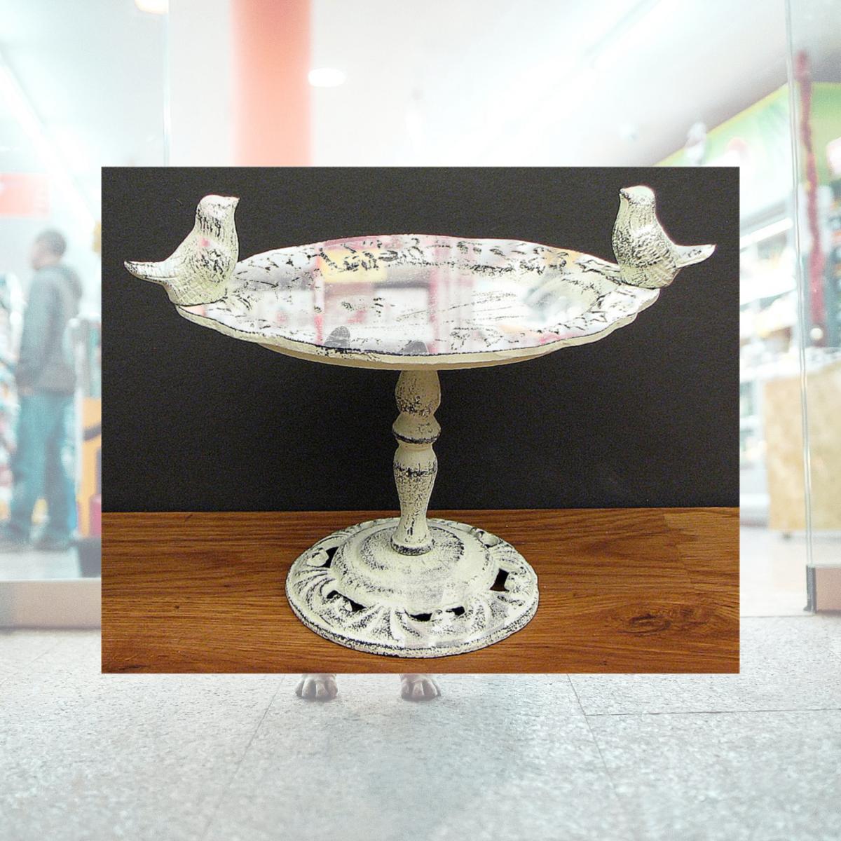 Picture of IWGAC 0184J-0170-W Antique White Bird Bath