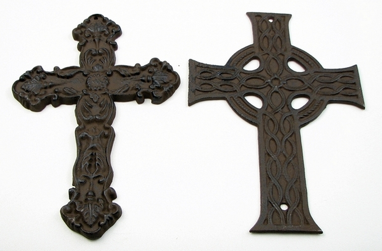 Cast Iron Crosses, Set of 4