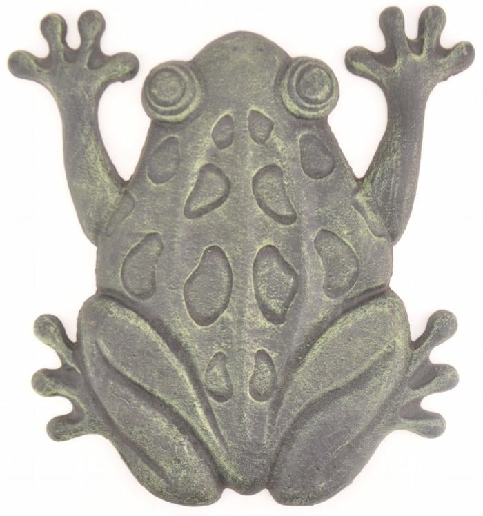 0184J-0026A-B Frog Stepping Stone, Antique Bronze