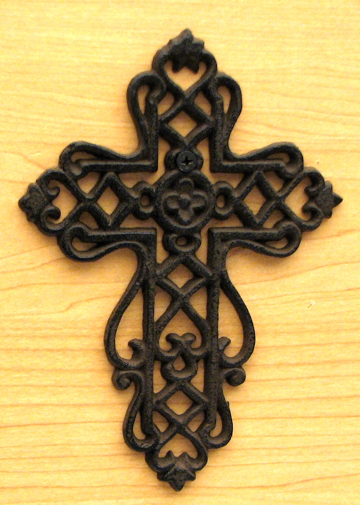 0184-01051-16 Small Cast Iron Cross with Scrolls - Set of 16