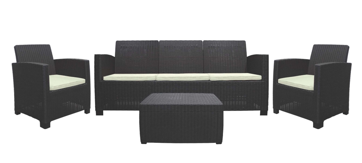 1845-WEN Unisex Espresso Sofa Patio Set - 4 Piece
