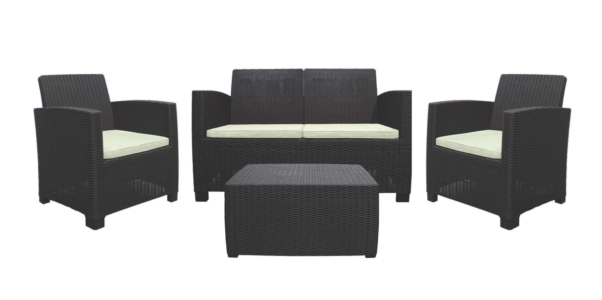 1854-WEN Unisex Espresso Loveseat Patio Set - 4 Piece