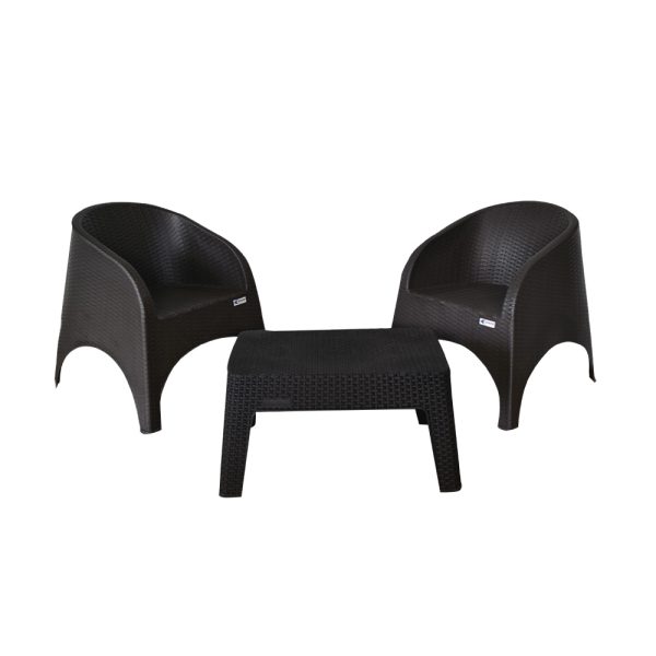 1852-WEN BRISTO Unisex Espresso Chair & Table Set - 3 Piece