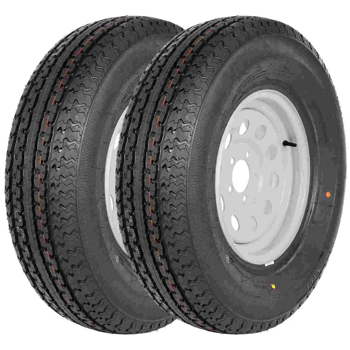 j166 8-Ply Load Range ST205 & 75R15 205 75R15 Radial Trailer Tire with Rim - Pack of 2 -  JUBILEE