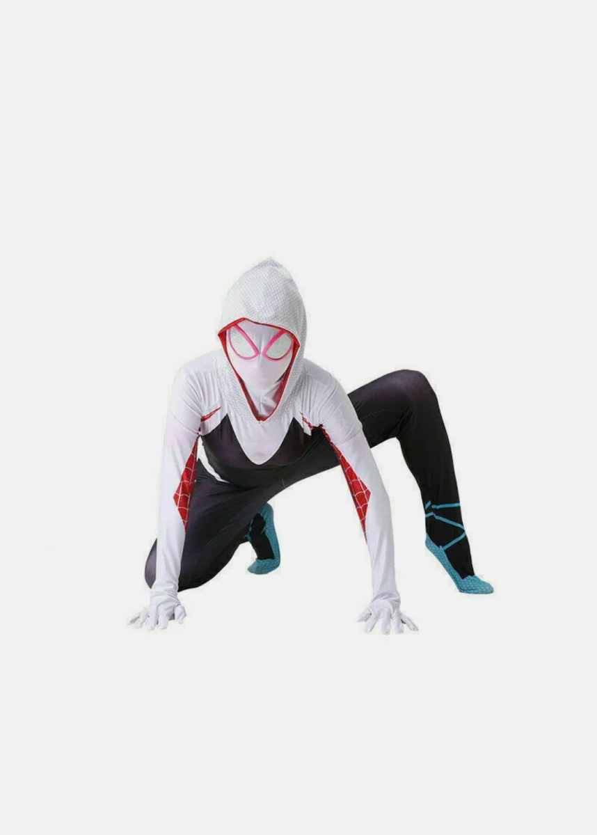 Picture of Jubilee inc J253 Spiderman Costume Gwen Jumpsuit Cosplay Spandex Bodysuit Gifts Adults 190cm/6&apos;3&apos;&apos;