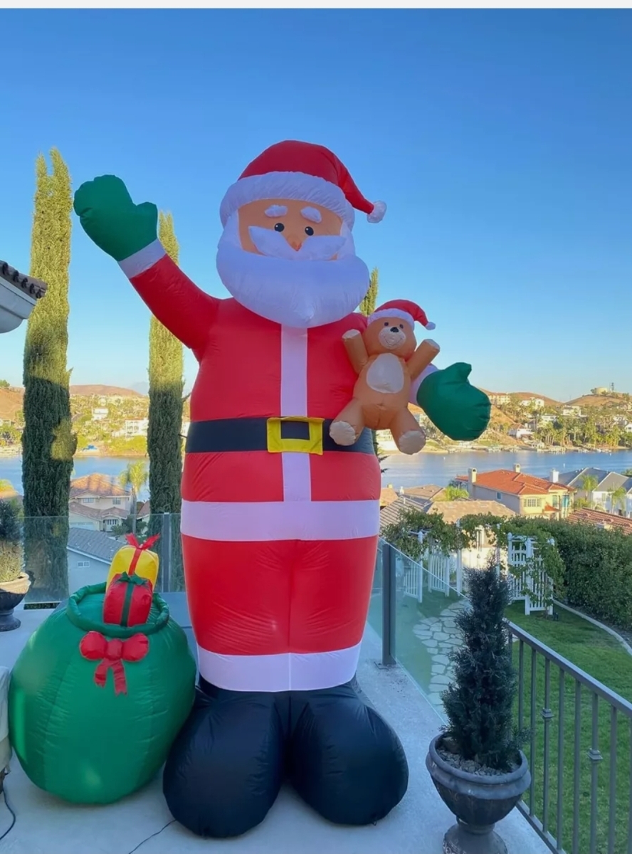 Picture of Jubilee inc J260 Christmas Decorations Outdoor Inflatable Airblown Christmas Tree Santa Snowman
