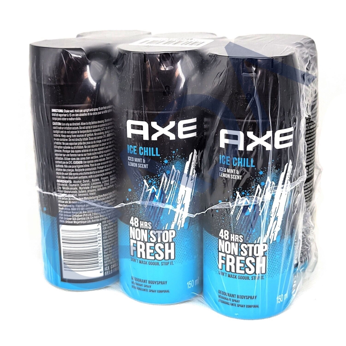 Picture of Jubilee J5 6 x Axe Ice Chill Mens Deodorant Body Spray 150ml (5.07 oz)