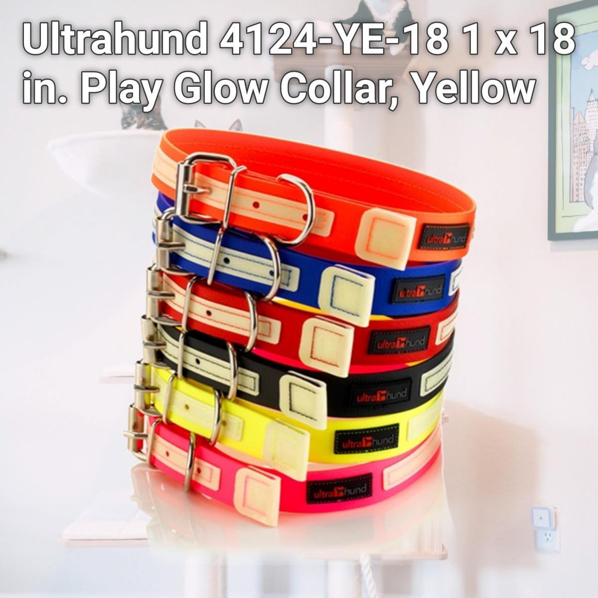 Picture of Ultrahund 4124-YE-18 1 x 18 in. Play Glow Collar, Yellow