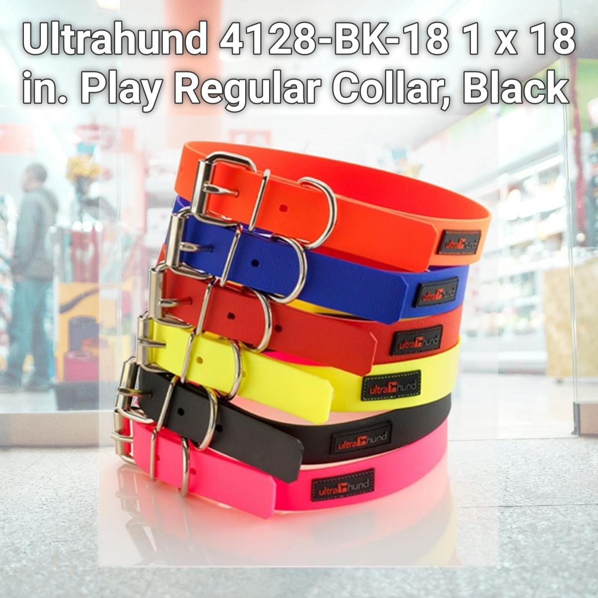 Picture of Ultrahund 4128-BK-18 1 x 18 in. Play Regular Collar, Black