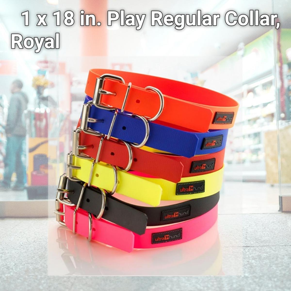 Picture of Ultrahund 4128-RY-18 1 x 18 in. Play Regular Collar, Royal