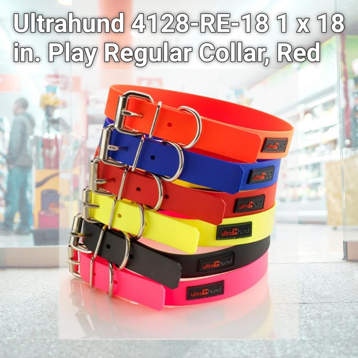 Picture of Ultrahund 4128-RE-18 1 x 18 in. Play Regular Collar, Red