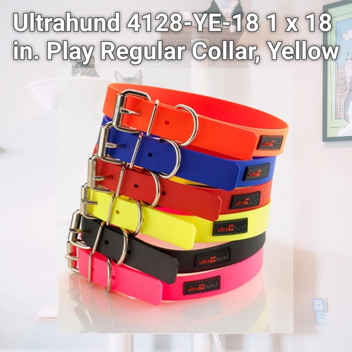 Picture of Ultrahund 4128-YE-18 1 x 18 in. Play Regular Collar, Yellow