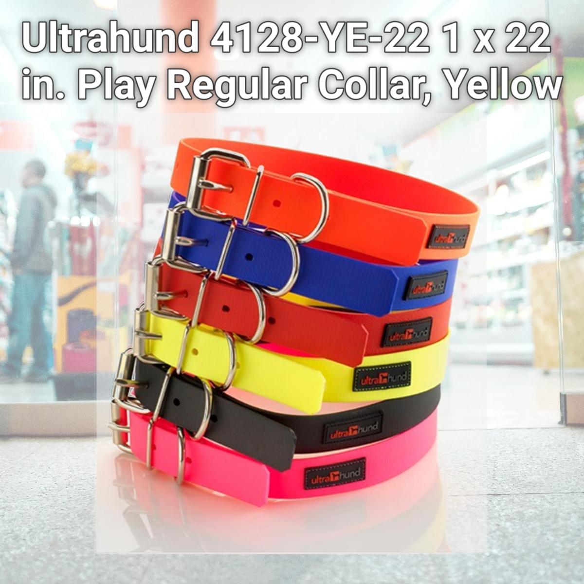 Picture of Ultrahund 4128-YE-22 1 x 22 in. Play Regular Collar, Yellow