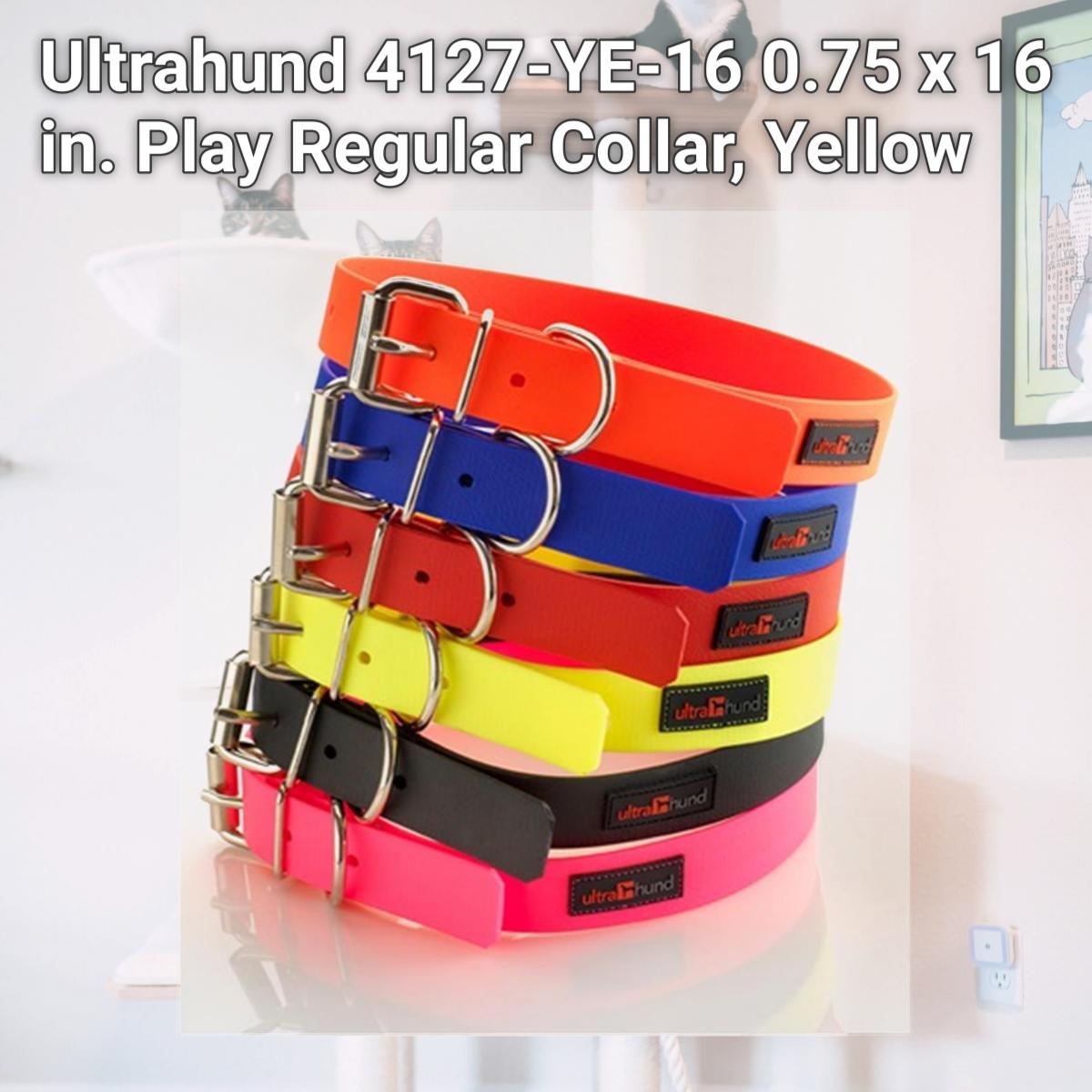 Picture of Ultrahund 4127-YE-16 0.75 x 16 in. Play Regular Collar, Yellow
