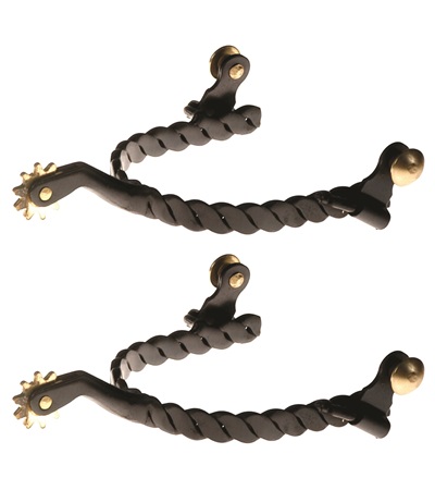 Picture of Jacks 112-L Lady Black Steel Twisted Spurs