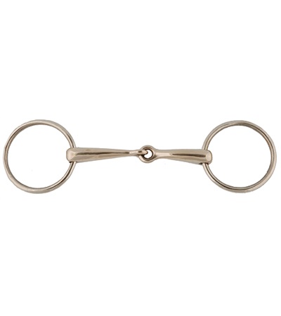 20124-5-1-2 5.5 in. German Silver Loose Ring Snaffle Bit