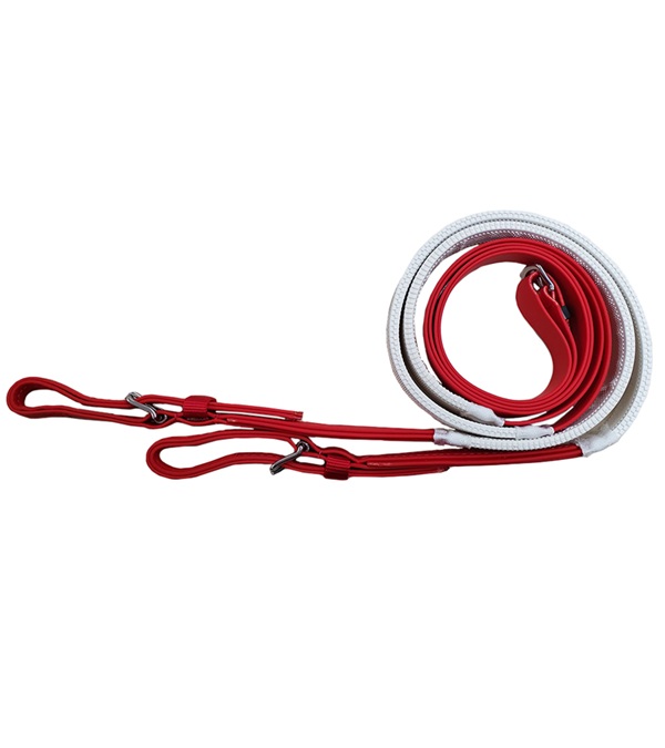 Picture of Jacks 4351-WH Thoroughbred Buckle Race Reins, White