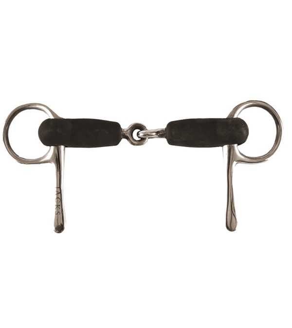 Picture of Jacks R670 18 mm Soft Rubber Half Cheek Snaffle Bit for Horse&#44; Stainless Steel