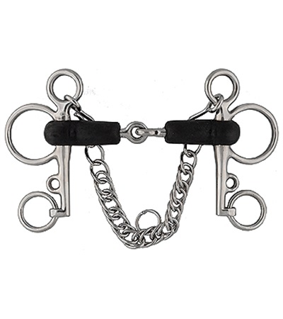5 in. Stainless Steel & Rubber Mouth Pelham Bit