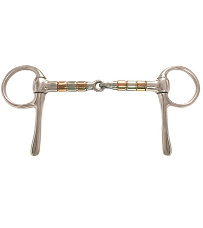 21443-5 5 in. Half Cheek Jointed Snaffle Bit with Copper Rollers