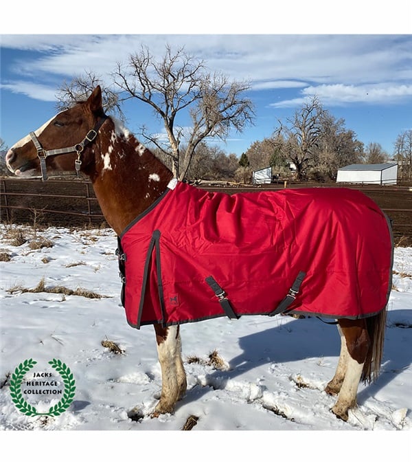 Picture of Jacks 4291-RE-82 82 in. Atlas Turnout Blanket 600 Denier with 180 gm Lining, Red