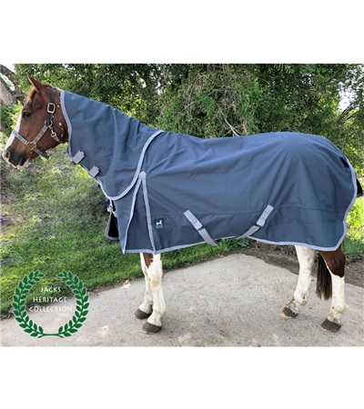 Picture of Jacks 4294-84 84 in. Boreas Ink Blue Turnout Blanket 1200 Denier with 260 gm Lining