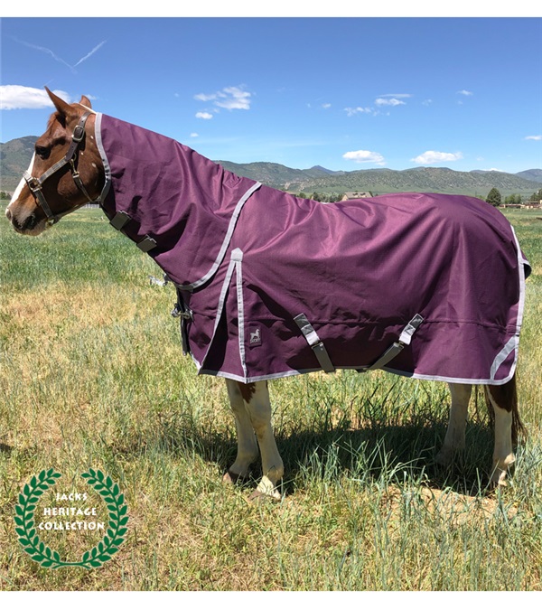 Picture of Jacks Heritage Collection 4297-74 260 gm Lining & Reflective Stripes with Boreas Purple Turnout Blanket 1200 Denier