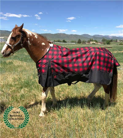 Picture of Jacks 4299-RB-76 76 in. Kratos Turnout Sheet 1200 Denier, Red Bufalo