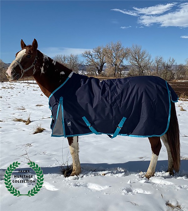 Picture of Jacks 4301-NV-80 80 in. Kratos Turnout Blanket 1200 Denier with 350 gm Lining, Navy