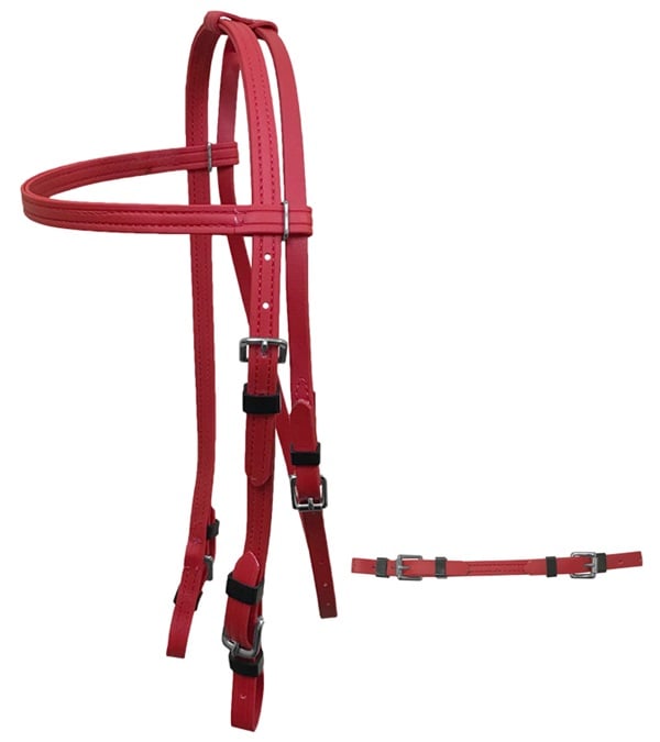 Picture of Jacks 4337-NP Thoroughbred Beta Bridle, Neon Pink
