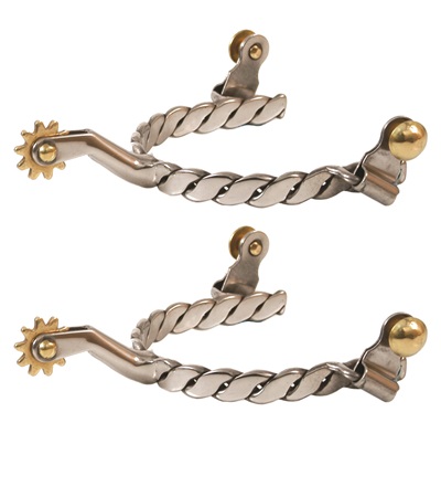 Picture of Jacks 10461-LAD Ladies Twisted Band Stainless Steel Spurs