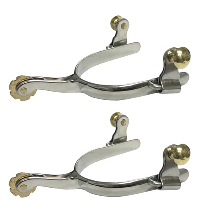 Picture of Jacks 10472-MEN Mens Stainless Steel Roper Spurs