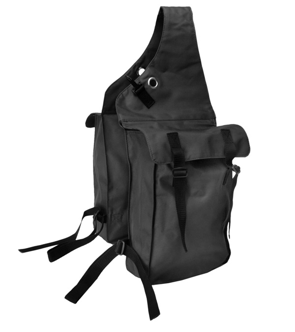 1686-BK 11 in. Nylon Saddle Bag - Black