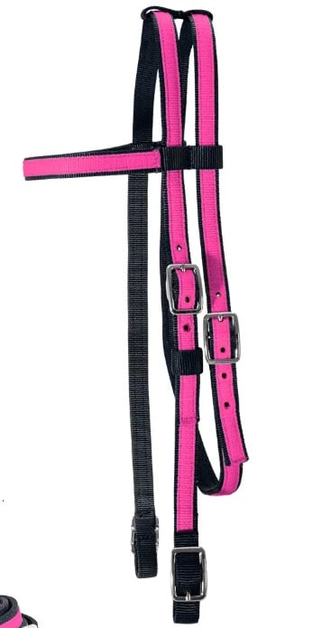 Picture of Jacks 453-NP-PU Two Tone Race Bridle Set&#44; Neon Pink & Purple